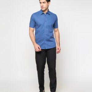 Gianni Visentin Kemeja Pria Lengan Pendek Slim Fit Biru - 6005