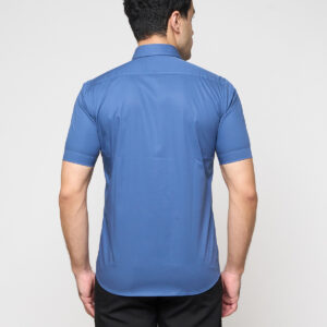 Gianni Visentin Kemeja Pria Lengan Pendek Slim Fit Biru - 6005