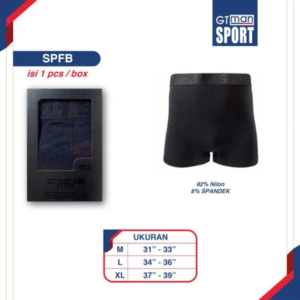 GT Man Celana Dalam Boxer Pria Hitam SPFB - isi 1 pcs