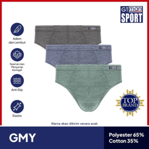 GT Man - GMY Celana Dalam Karet - 3Pcs - Multicolour