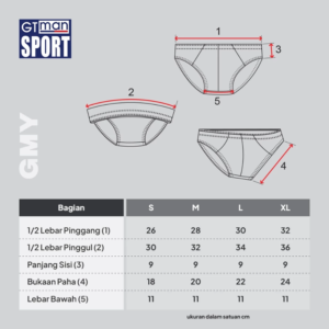 GT Man - GMY Celana Dalam Karet - 3Pcs - Multicolour