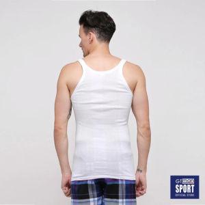 GT Sport Pakaian Dalam Pria GT MAN 302B Warna Putih - Men Singlet Round Neck Adem 100% Cotton