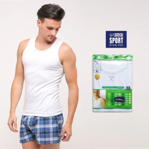 GT Sport Singlet Putih Pria GT MAN GTT01NEW - Men Tank Top Round Neck  Isi 1 Pcs