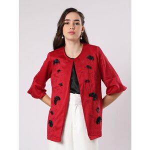 Personal Style Liany Red Petals Jacket