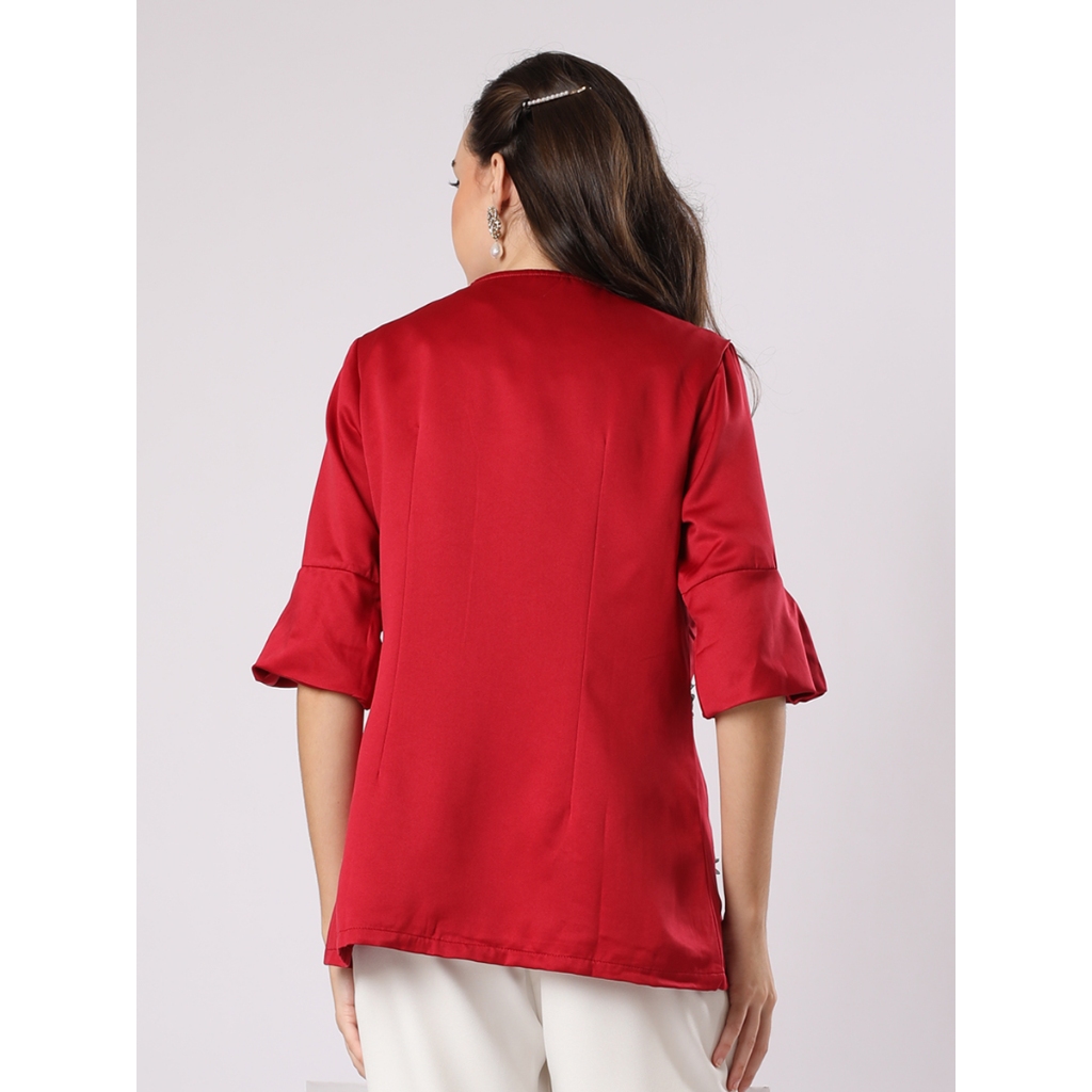 Personal Style Liany Red Petals Jacket - Image 5
