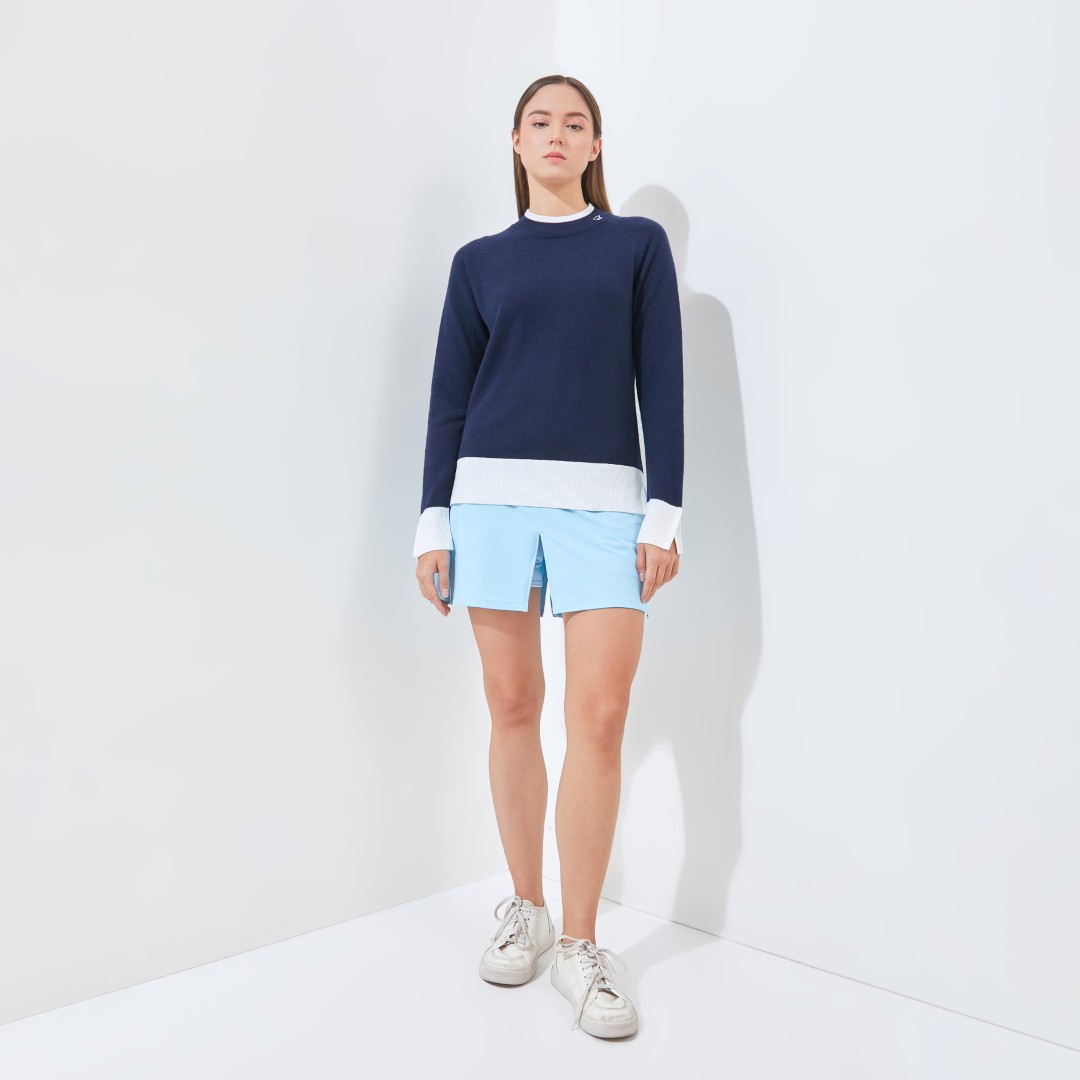 Jack Nicklaus Daughters Premium Crew Neck Sweater Women's Classic Navy - Image 6