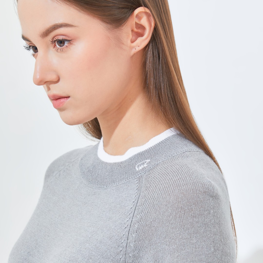 Jack Nicklaus Daughters Premium Crew Neck Sweater Women's Grey Blast - Image 6