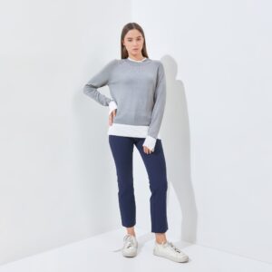 Jack Nicklaus Daughters Premium Crew Neck Sweater Women's Grey Blast