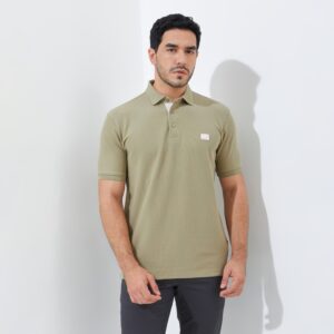Jack Nicklaus Miles Polo Shirt Pria Regular Fit Sponge Khaki