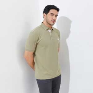 Jack Nicklaus Miles Polo Shirt Pria Regular Fit Sponge Khaki