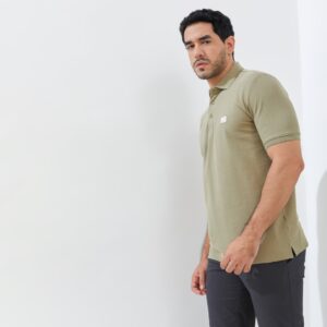 Jack Nicklaus Miles Polo Shirt Pria Regular Fit Sponge Khaki