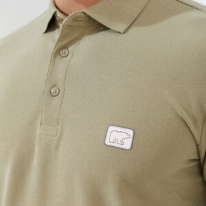 Jack Nicklaus Miles Polo Shirt Pria Regular Fit Sponge Khaki