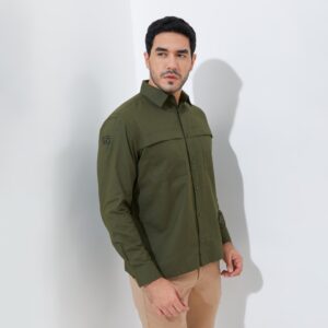 Jack Nicklaus Rex Kemeja Pria Lengan Panjang Regular Fit Olive