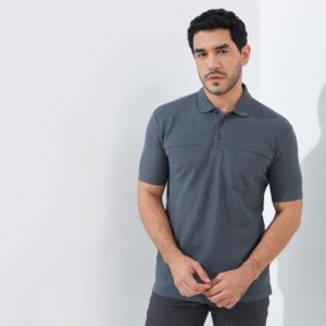Jack Nicklaus Rachero Polo Shirt Pria Regular Fit Iron Gate