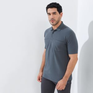 Jack Nicklaus Rachero Polo Shirt Pria Regular Fit Iron Gate