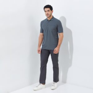 Jack Nicklaus Rachero Polo Shirt Pria Regular Fit Iron Gate