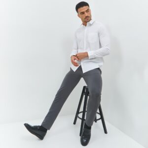 Jobb Ortega Kemeja Pria Lengan Panjang Slim Fit Putih