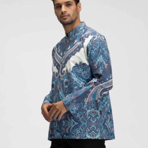 M2 Bohemian Etro Aquamarine Long Sleeve Kaftan
