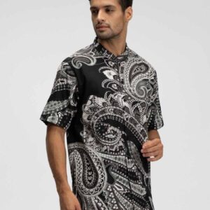 M2 Duman Paisley Short Sleeve Kaftan