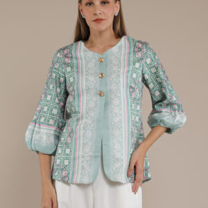 Personal Style Blouse Outer Atasan Wanita Pinkish Green