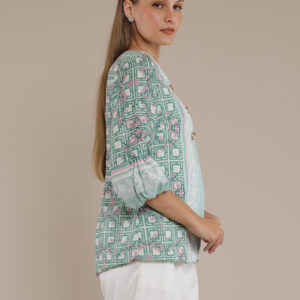 Personal Style Blouse Outer Atasan Wanita Pinkish Green