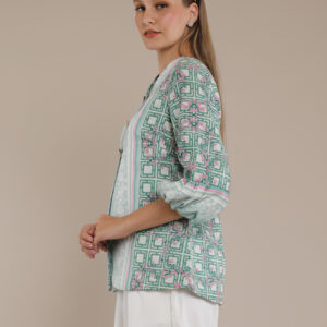 Personal Style Blouse Outer Atasan Wanita Pinkish Green