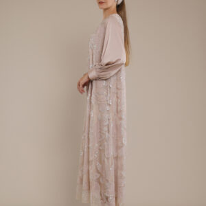 Personal Style Dress Abaya Wanita Butterfly Blush Cream