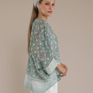 Personal Style Kaftan Blouse Wanita Pinkish Green