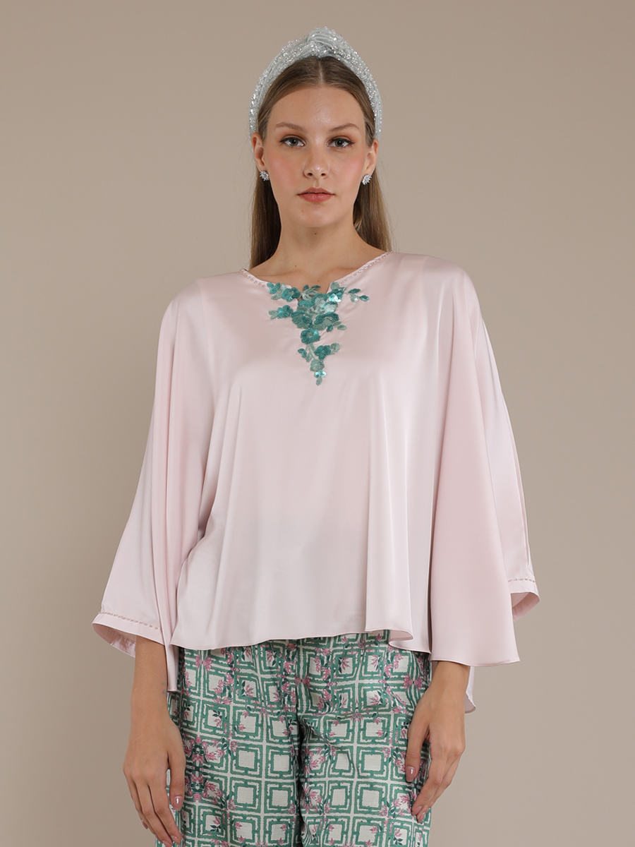 Personal Style Kaftan Blouse Wanita Ponco Blush