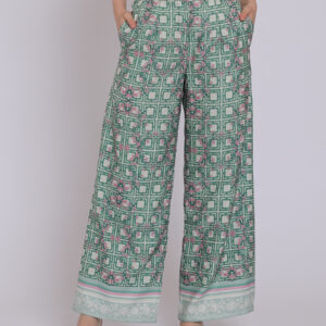 Personal Style Palazzo Pants Kulot Wanita Pinkish Green