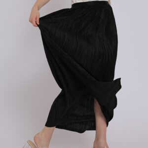 Personal Style Rok Plisket Wanita Black Pleated