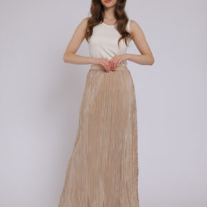 Personal Style Rok Plisket Wanita Champagne Gold