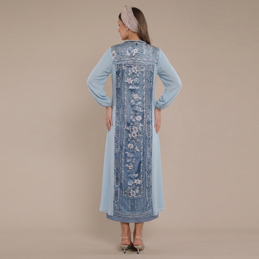 Personal Style Dress Abaya Embroidery Wanita Iris - Image 8