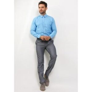 Garrity Kemeja Lengan Panjang Motif Slim Fit - Cokelat Tua - 6040
