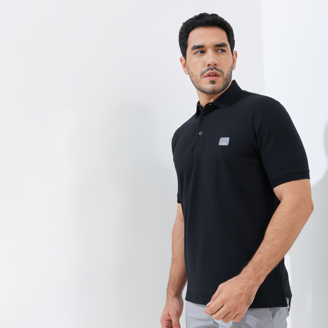 Jack Nicklaus Miles Polo Shirt Pria Regular Fit Black - Image 3