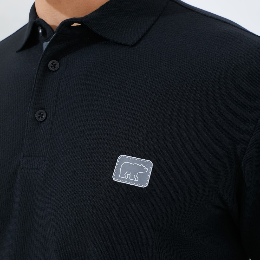 Jack Nicklaus Miles Polo Shirt Pria Regular Fit Black - Image 7