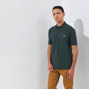 Jack Nicklaus Torino Polo Shirt Pria Regular Fit Camping Green