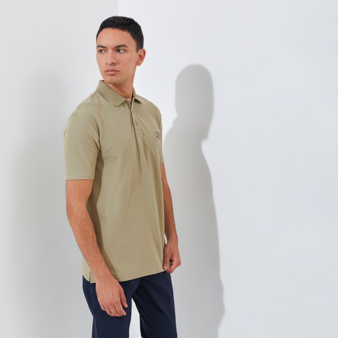 Jack Nicklaus Torino Polo Shirt Pria Regular Fit Sponge Khaki - Image 2