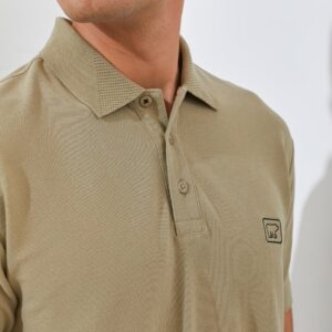 Jack Nicklaus Torino Polo Shirt Pria Regular Fit Sponge Khaki