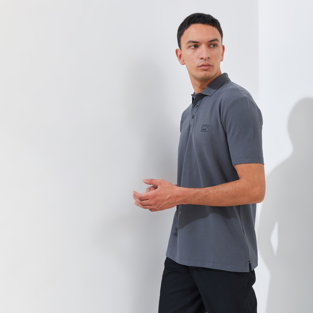 Jack Nicklaus Torino Polo Shirt Pria Regular Fit Iron Gate - Image 3