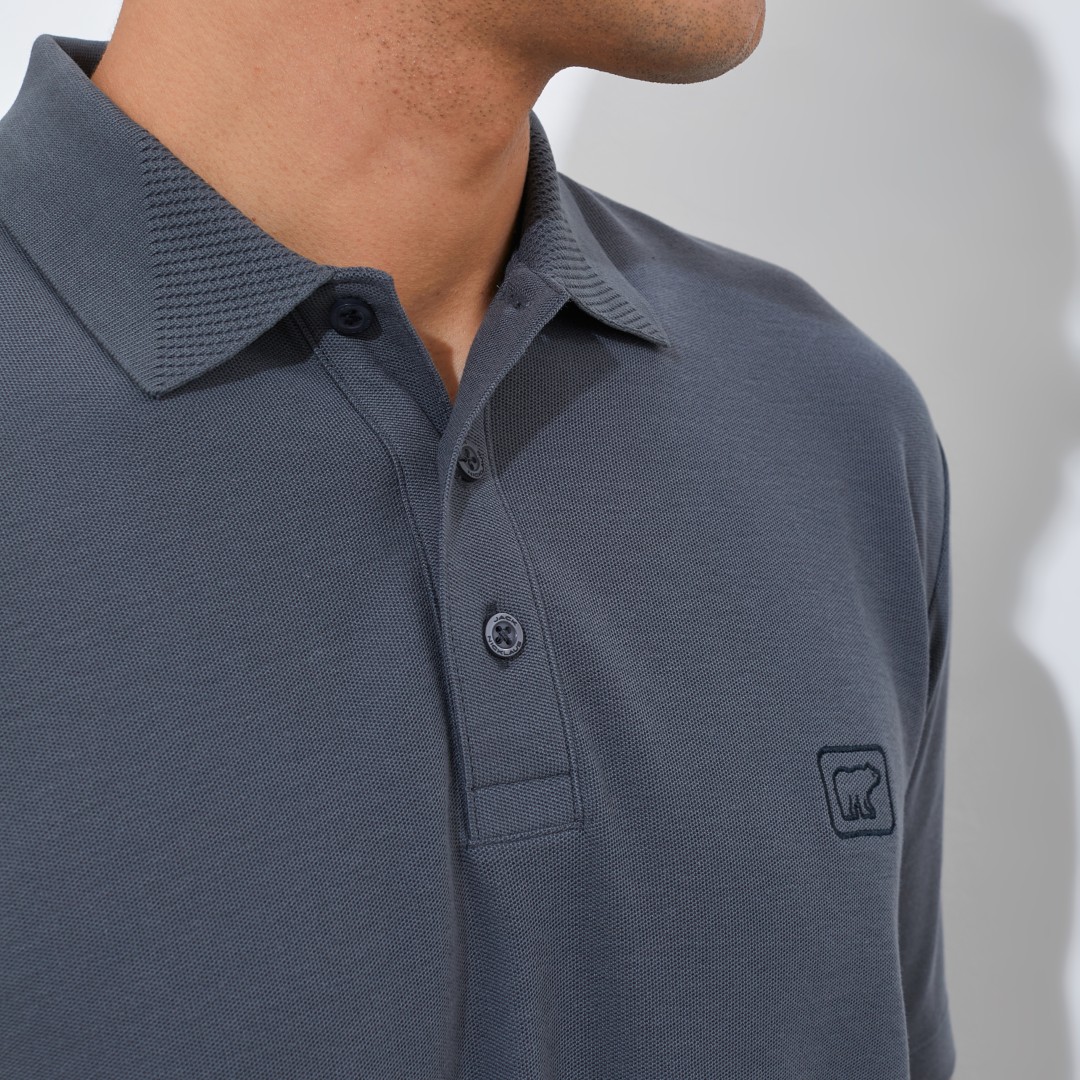 Jack Nicklaus Torino Polo Shirt Pria Regular Fit Iron Gate - Image 7