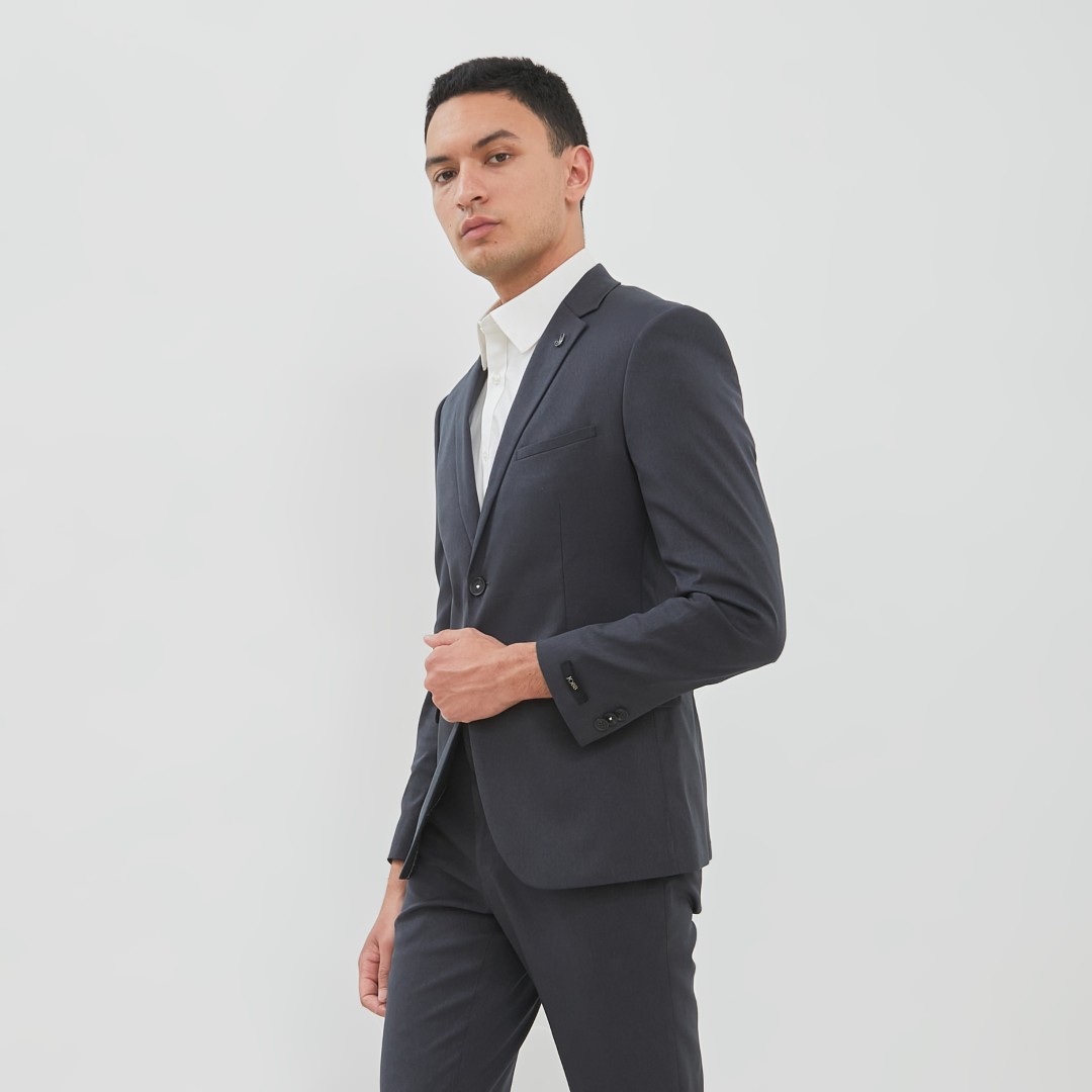 JOBB Nebraska-T2 Jas Pria Slim Fit Dark Grey - Image 2
