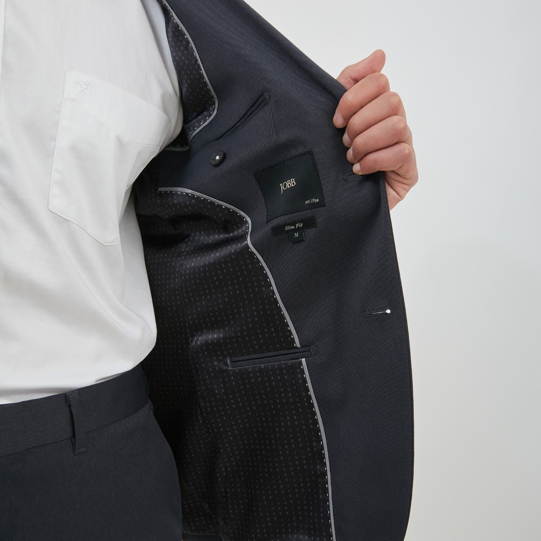 JOBB Nebraska-T2 Jas Pria Slim Fit Dark Grey - Image 5