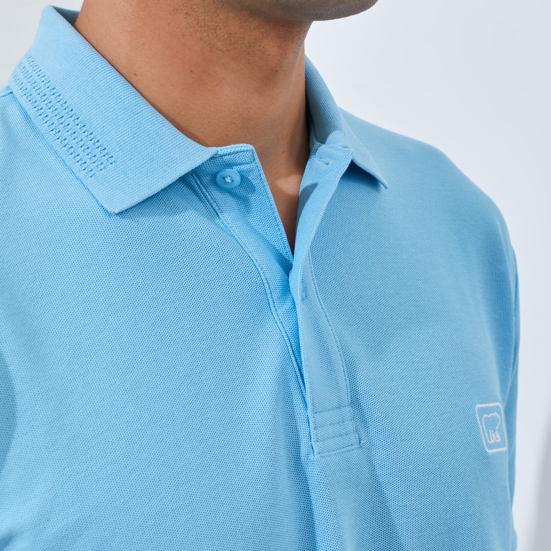 Jack Nicklaus Master Polo Shirt Pria Regular Fit Light Blue - Image 5