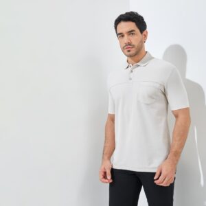 Jack Nicklaus Ranchero Polo Shirt Pria Regular Fit Beige