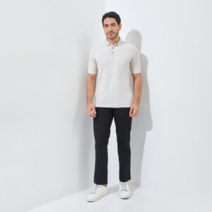 Jack Nicklaus Ranchero Polo Shirt Pria Regular Fit Beige