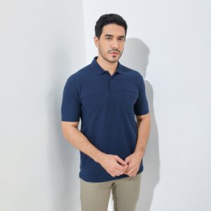 Jack Nicklaus Ranchero Polo Shirt Pria Regular Fit Navy