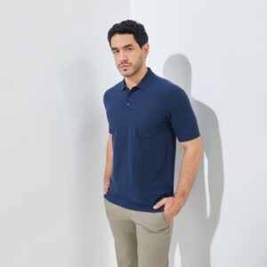 Jack Nicklaus Ranchero Polo Shirt Pria Regular Fit Navy