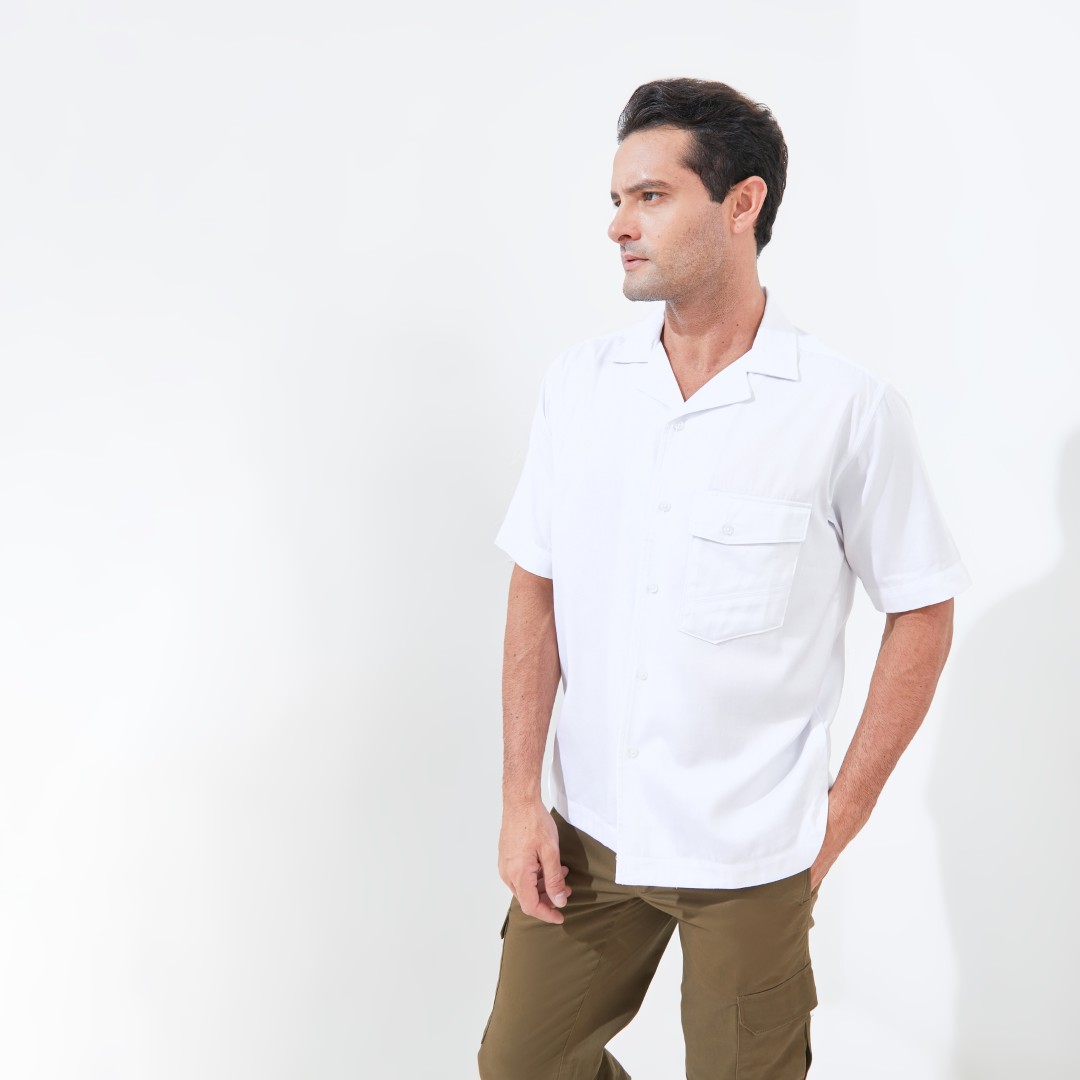 Jack Nicklaus Soren Kemeja Pria Lengan Pendek Relaxed Fit White - Image 2