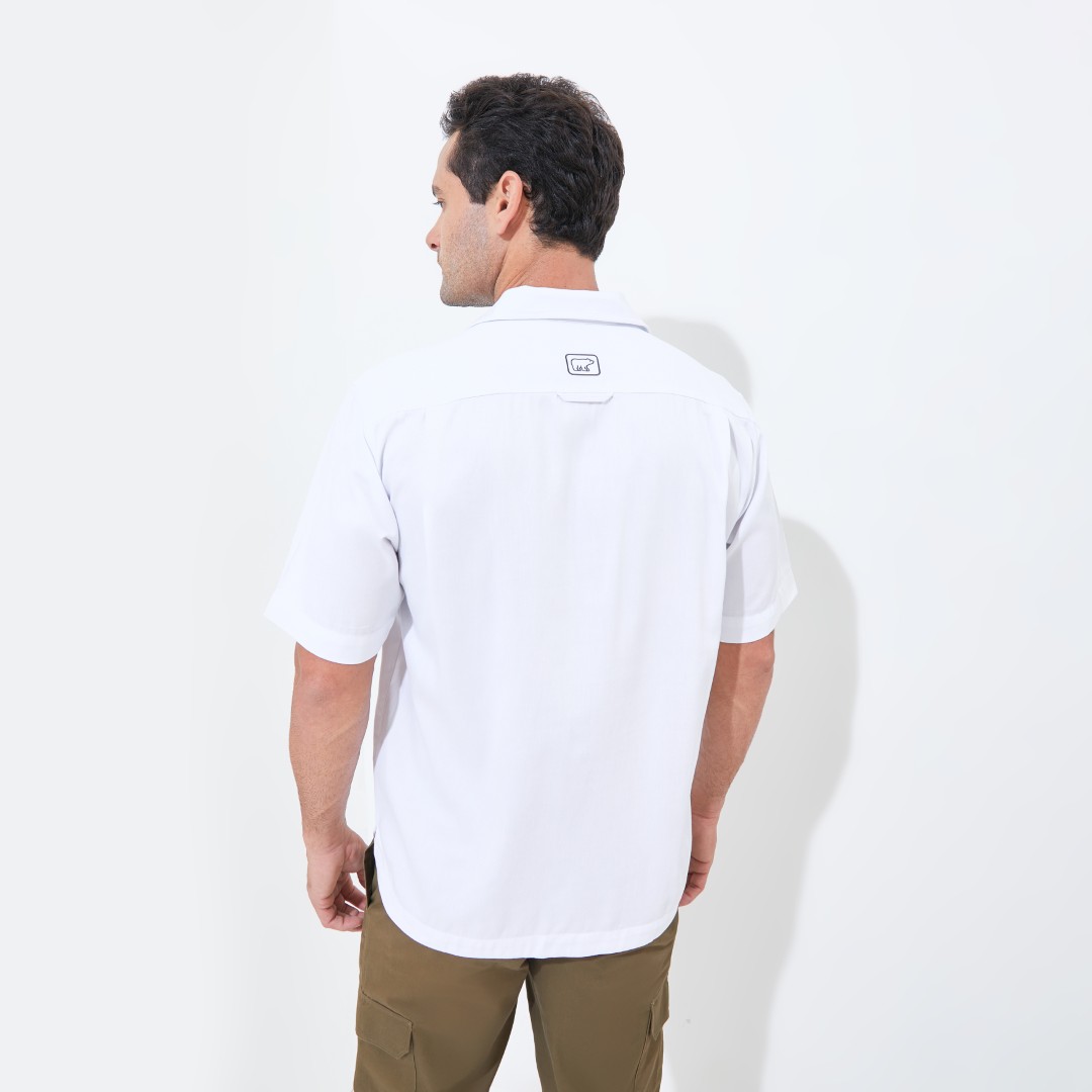 Jack Nicklaus Soren Kemeja Pria Lengan Pendek Relaxed Fit White - Image 3